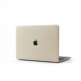 Coque Macbook - La Minimaliste Raffinée – Beige Tissé